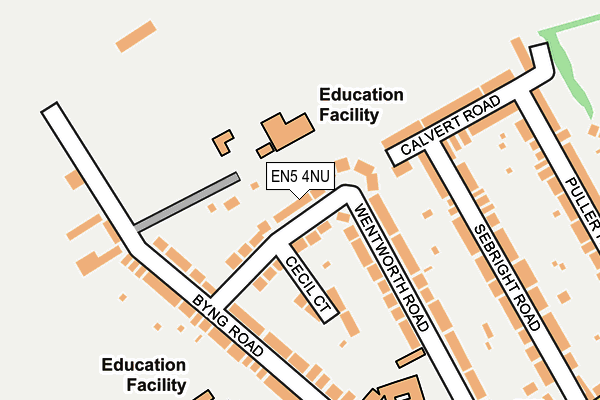 EN5 4NU map - OS OpenMap – Local (Ordnance Survey)