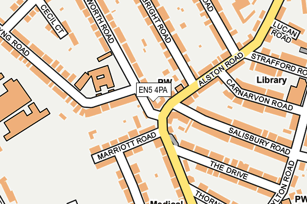 EN5 4PA map - OS OpenMap – Local (Ordnance Survey)