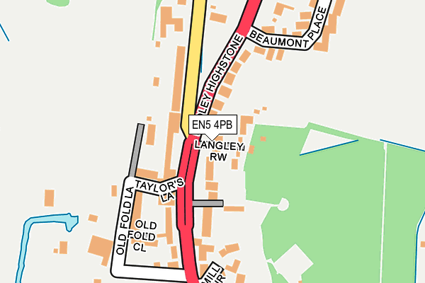 EN5 4PB map - OS OpenMap – Local (Ordnance Survey)