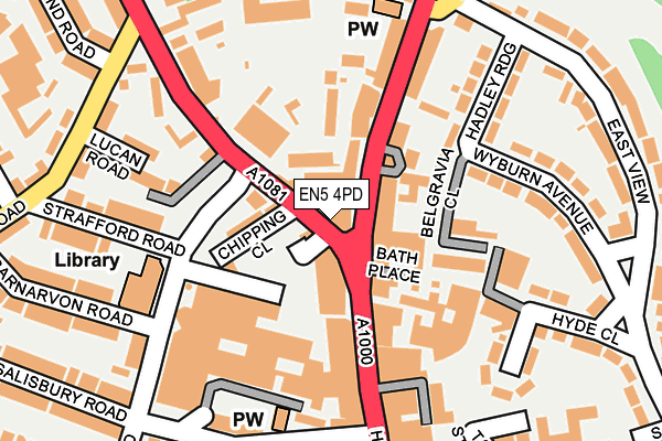 EN5 4PD map - OS OpenMap – Local (Ordnance Survey)