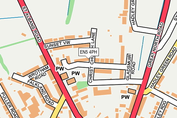 EN5 4PH map - OS OpenMap – Local (Ordnance Survey)