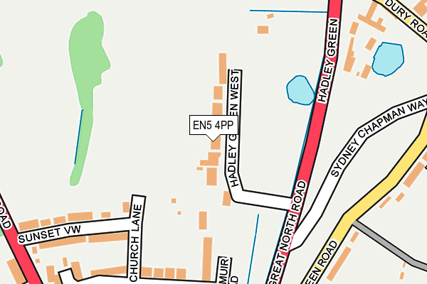 EN5 4PP map - OS OpenMap – Local (Ordnance Survey)