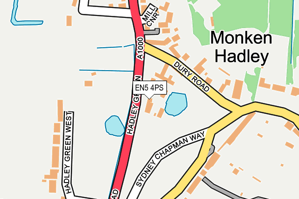 EN5 4PS map - OS OpenMap – Local (Ordnance Survey)