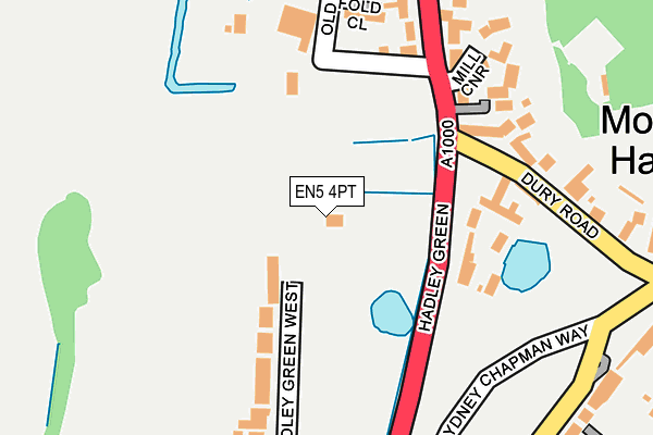 EN5 4PT map - OS OpenMap – Local (Ordnance Survey)