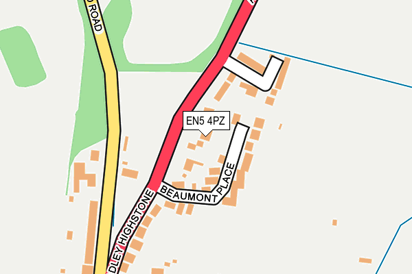 EN5 4PZ map - OS OpenMap – Local (Ordnance Survey)