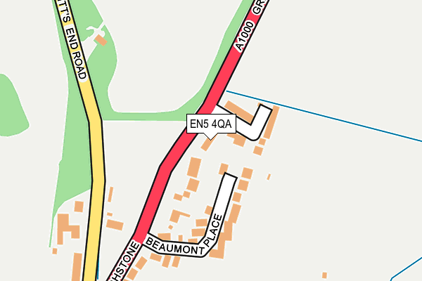 EN5 4QA map - OS OpenMap – Local (Ordnance Survey)