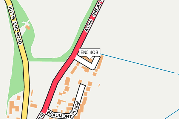 EN5 4QB map - OS OpenMap – Local (Ordnance Survey)