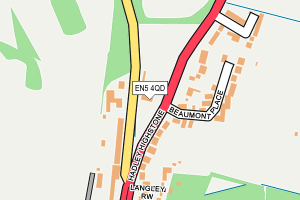 EN5 4QD map - OS OpenMap – Local (Ordnance Survey)