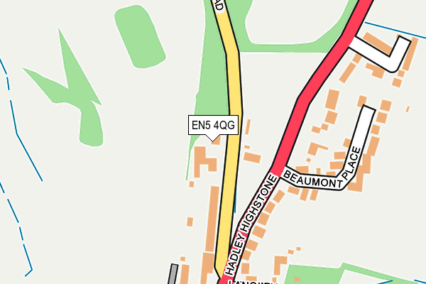 EN5 4QG map - OS OpenMap – Local (Ordnance Survey)