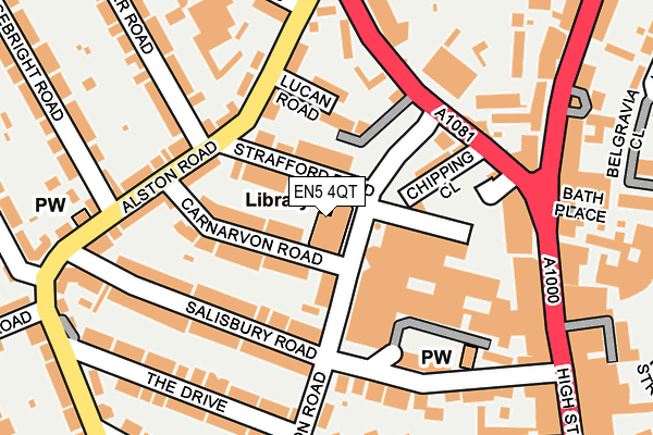 EN5 4QT map - OS OpenMap – Local (Ordnance Survey)