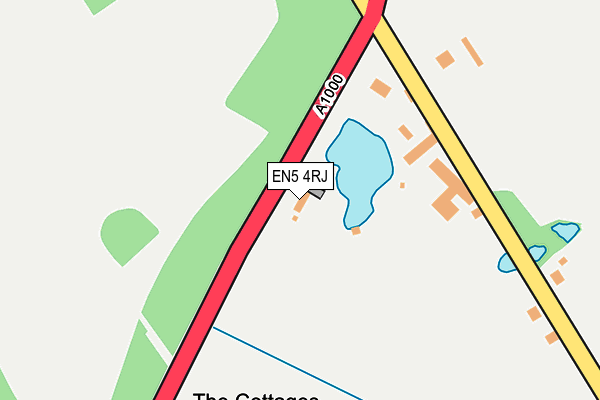 EN5 4RJ map - OS OpenMap – Local (Ordnance Survey)