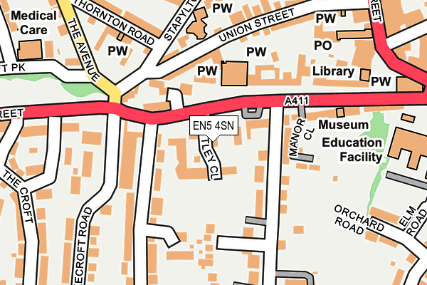 EN5 4SN map - OS OpenMap – Local (Ordnance Survey)