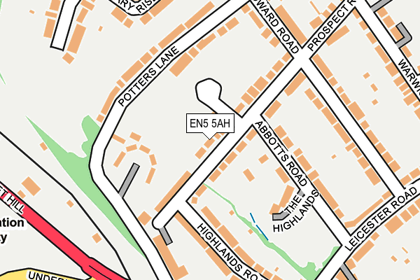 EN5 5AH map - OS OpenMap – Local (Ordnance Survey)