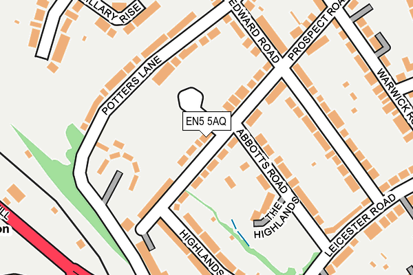 EN5 5AQ map - OS OpenMap – Local (Ordnance Survey)