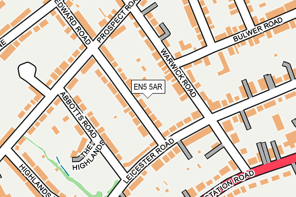 EN5 5AR map - OS OpenMap – Local (Ordnance Survey)
