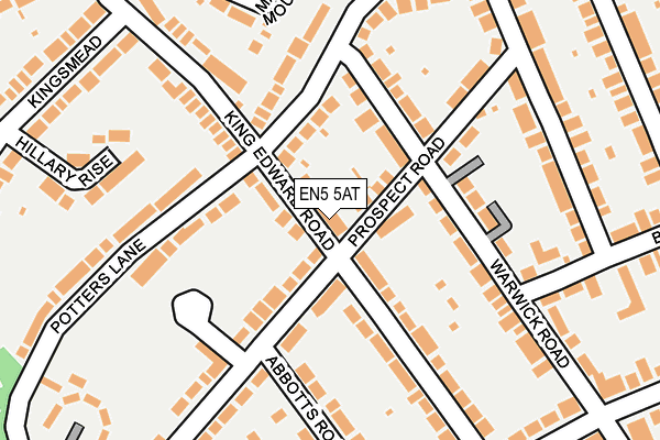 EN5 5AT map - OS OpenMap – Local (Ordnance Survey)