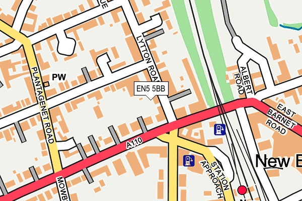 EN5 5BB map - OS OpenMap – Local (Ordnance Survey)