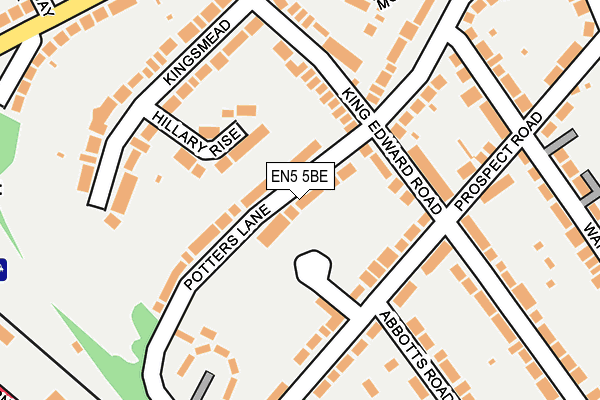 EN5 5BE map - OS OpenMap – Local (Ordnance Survey)