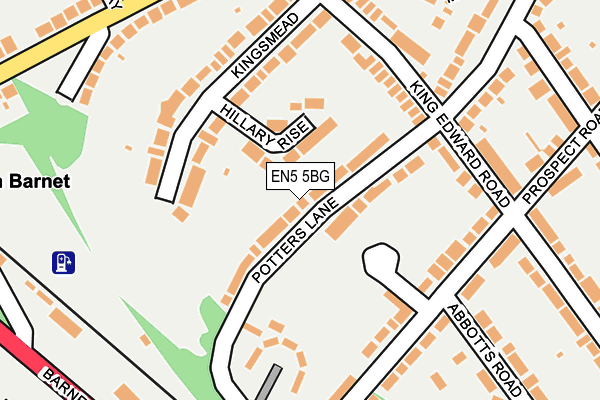 EN5 5BG map - OS OpenMap – Local (Ordnance Survey)