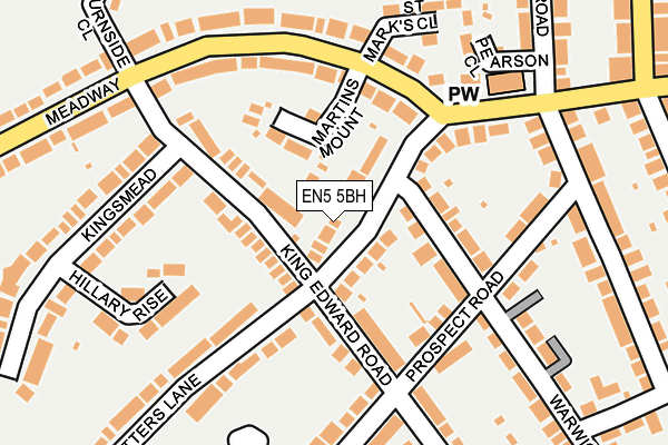 EN5 5BH map - OS OpenMap – Local (Ordnance Survey)
