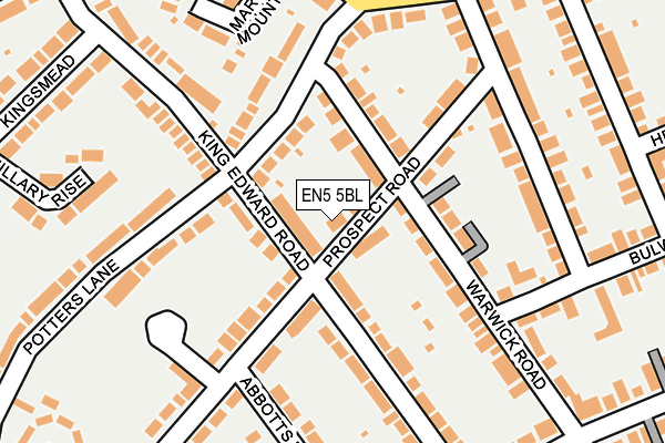 EN5 5BL map - OS OpenMap – Local (Ordnance Survey)