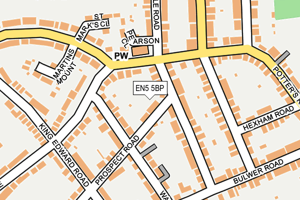EN5 5BP map - OS OpenMap – Local (Ordnance Survey)