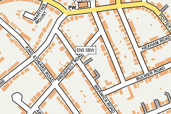 EN5 5BW map - OS OpenMap – Local (Ordnance Survey)