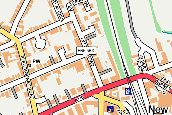 EN5 5BX map - OS OpenMap – Local (Ordnance Survey)