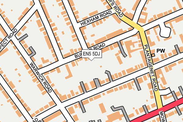 EN5 5DJ map - OS OpenMap – Local (Ordnance Survey)
