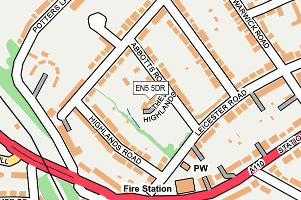 EN5 5DR map - OS OpenMap – Local (Ordnance Survey)