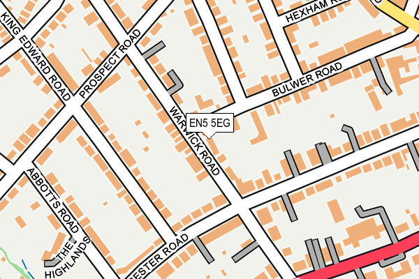EN5 5EG map - OS OpenMap – Local (Ordnance Survey)