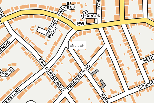 EN5 5EH map - OS OpenMap – Local (Ordnance Survey)