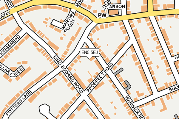EN5 5EJ map - OS OpenMap – Local (Ordnance Survey)