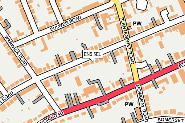 EN5 5EL map - OS OpenMap – Local (Ordnance Survey)
