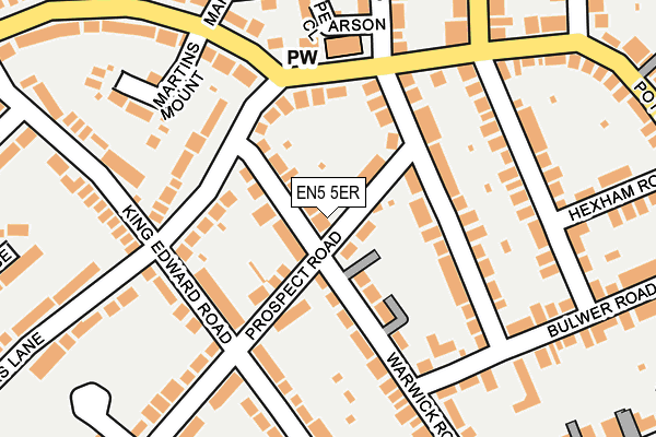 EN5 5ER map - OS OpenMap – Local (Ordnance Survey)