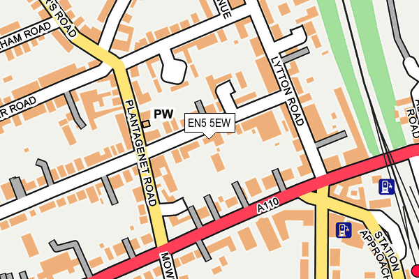 EN5 5EW map - OS OpenMap – Local (Ordnance Survey)