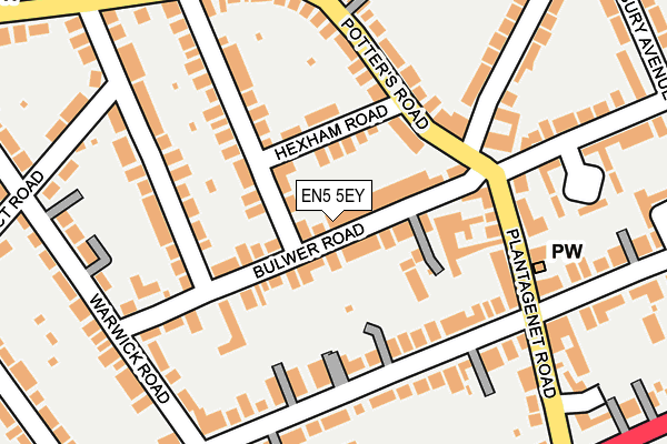 EN5 5EY map - OS OpenMap – Local (Ordnance Survey)