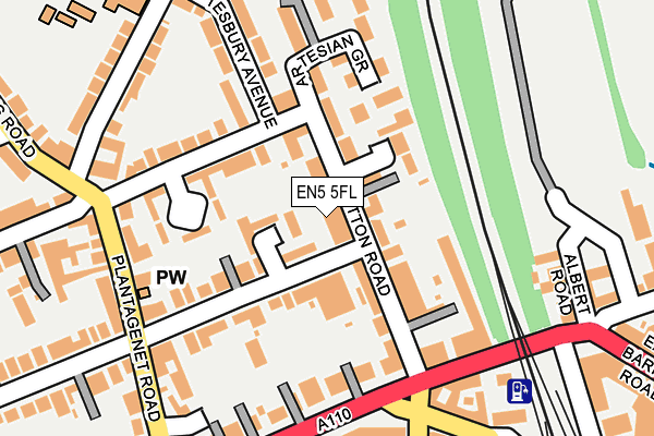 EN5 5FL map - OS OpenMap – Local (Ordnance Survey)