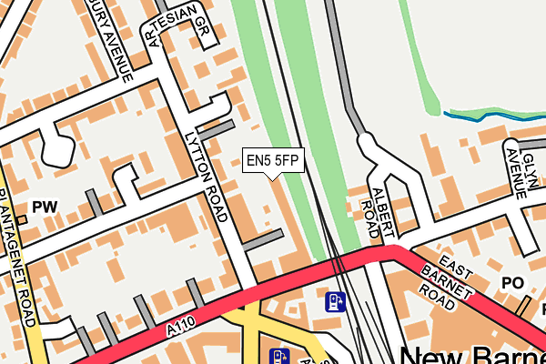 EN5 5FP map - OS OpenMap – Local (Ordnance Survey)