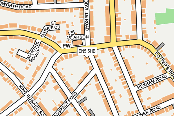 EN5 5HB map - OS OpenMap – Local (Ordnance Survey)