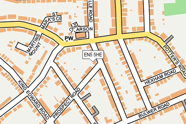 EN5 5HE map - OS OpenMap – Local (Ordnance Survey)