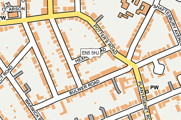 EN5 5HJ map - OS OpenMap – Local (Ordnance Survey)