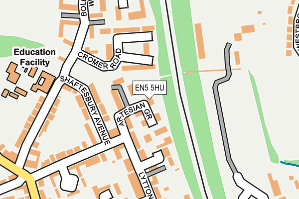 EN5 5HU map - OS OpenMap – Local (Ordnance Survey)