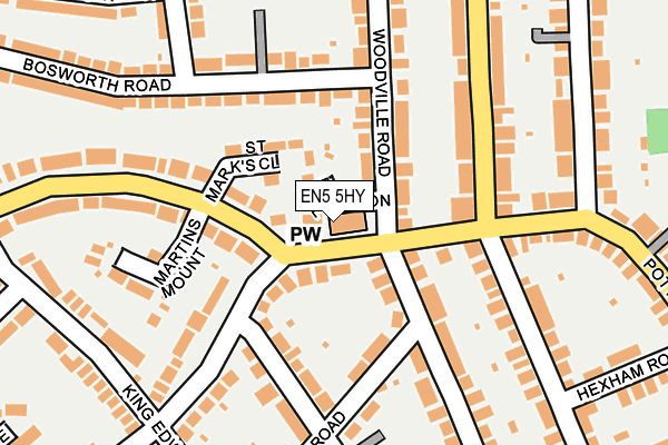 EN5 5HY map - OS OpenMap – Local (Ordnance Survey)