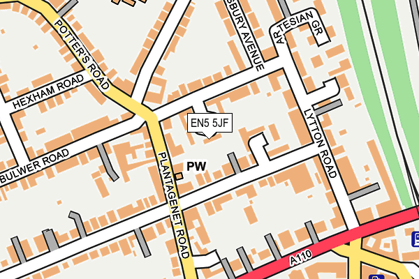 EN5 5JF map - OS OpenMap – Local (Ordnance Survey)