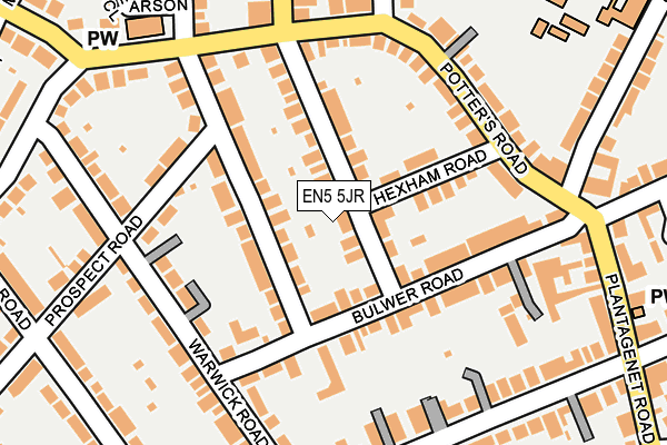 EN5 5JR map - OS OpenMap – Local (Ordnance Survey)