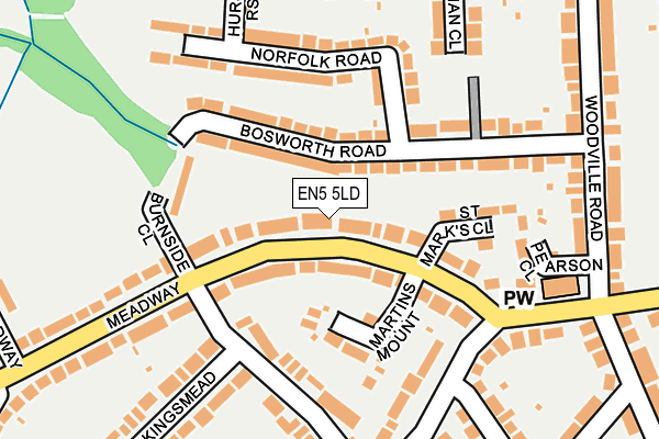 EN5 5LD map - OS OpenMap – Local (Ordnance Survey)
