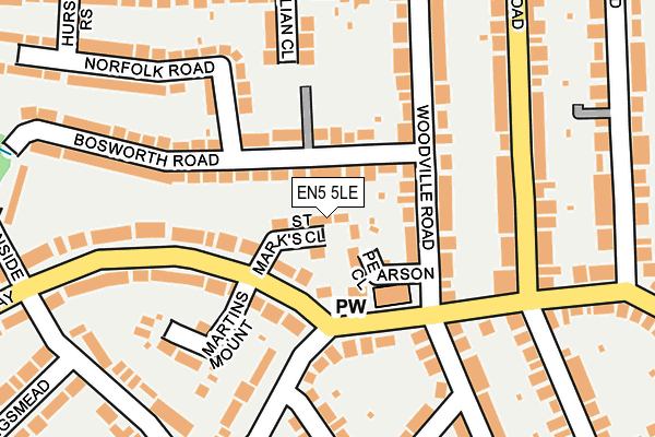 EN5 5LE map - OS OpenMap – Local (Ordnance Survey)