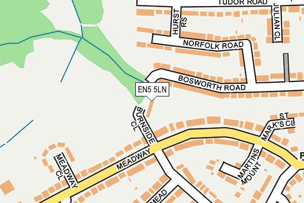 EN5 5LN map - OS OpenMap – Local (Ordnance Survey)
