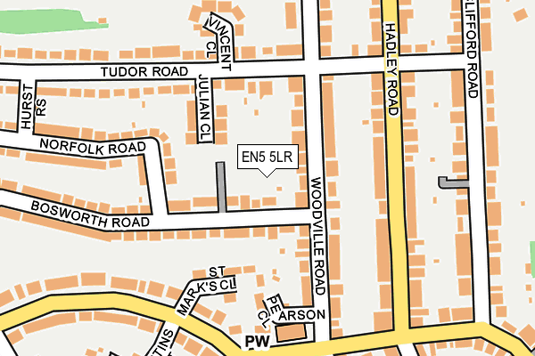 EN5 5LR map - OS OpenMap – Local (Ordnance Survey)